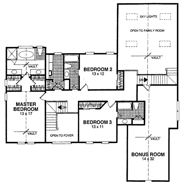 Dream House Plan - Farmhouse Floor Plan - Upper Floor Plan #56-208