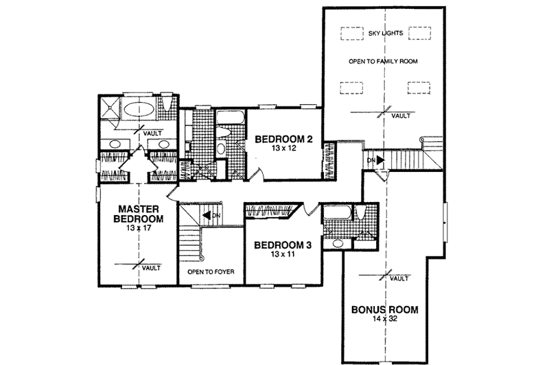 Home Plan - Floor Plan - Upper Floor for Farmhouse House Plan #56-208 - 3 bed, 4 bath