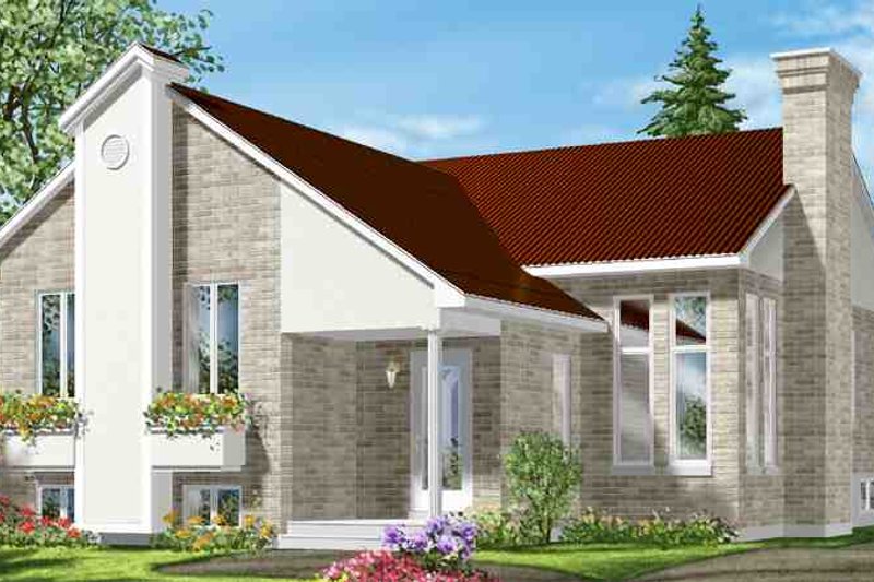 Architectural House Design - Traditional Exterior - Front Elevation Plan #25-1140