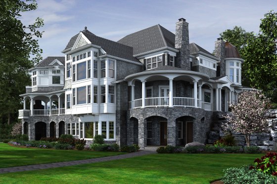 Exterior - Other Elevation 2 for Colonial House Plan #132-571 - 5 bed, 6.5 bath