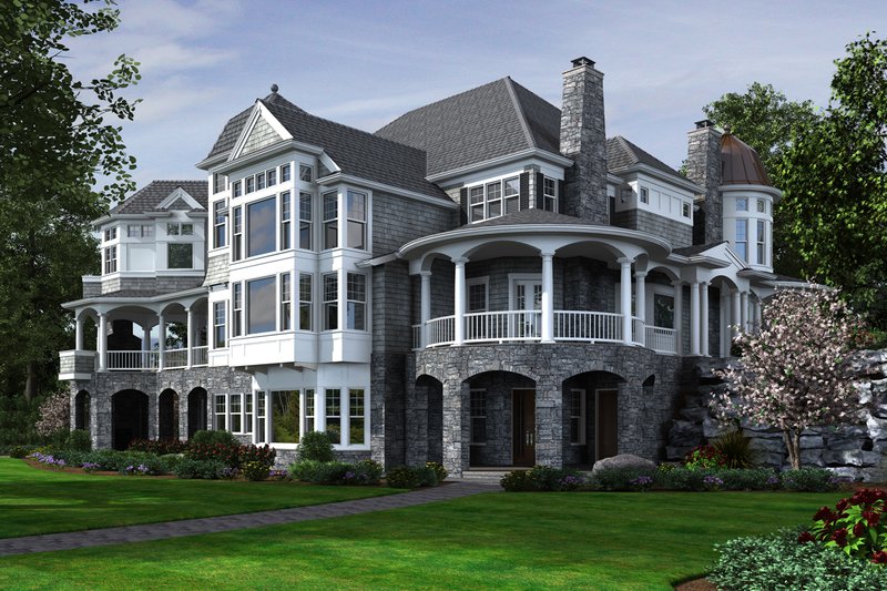 House Blueprint - Exterior - Other Elevation 2 for Colonial House Plan #132-571 - 5 bed, 6.5 bath