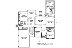 Floor Plan - Main Floor for European House Plan #81-1333 - 4 bed, 4 bath