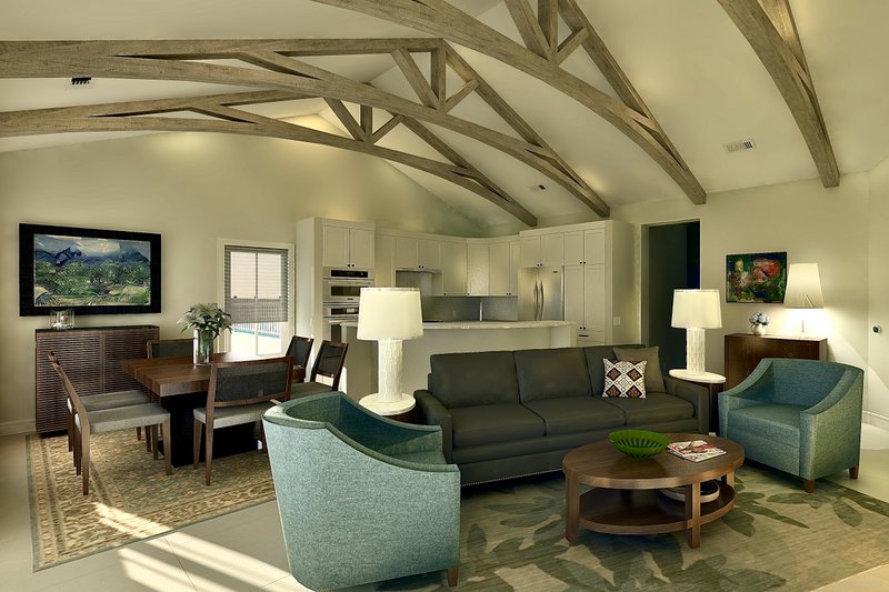 House Design - Interior - Family Room 1 for Ranch House Plan #489-12 - 3 bed, 2 bath