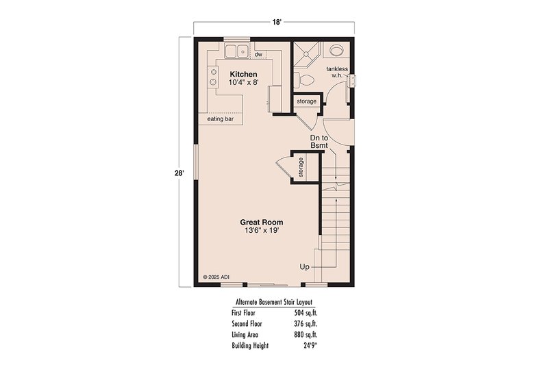 House Plan Design - Floor Plan - Other Floor for Cottage House Plan #124-1278 - 2 bed, 2 bath