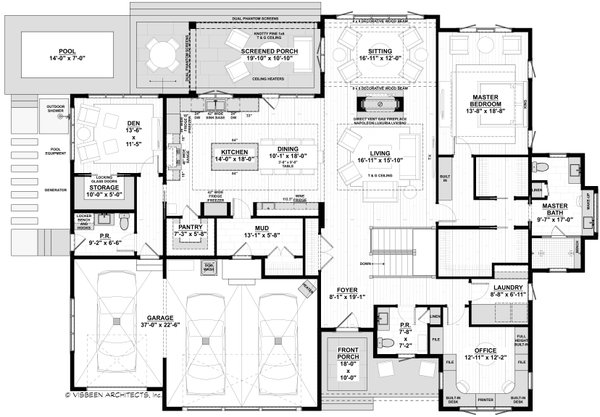 Home Plan - Contemporary Floor Plan - Main Floor Plan #928-381