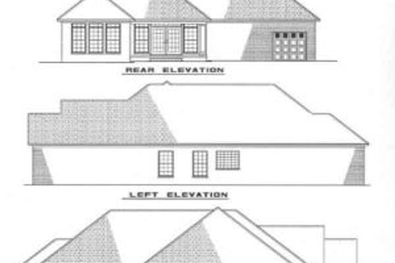 House Design - Exterior - Rear Elevation for European House Plan #17-184 - 3 bed, 2 bath