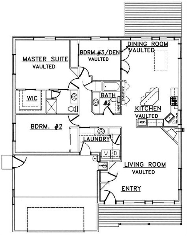 Home Plan - Traditional Floor Plan - Main Floor Plan #117-158