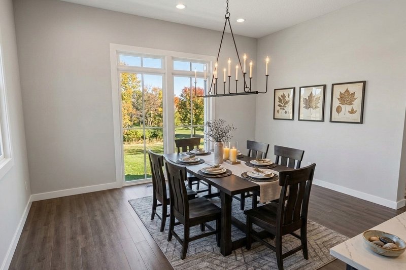 Architectural House Design - Interior - Dining Room for Farmhouse House Plan #51-1549 - 4 bed, 3.5 bath