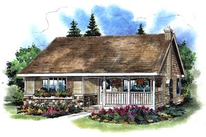 Country Exterior - Front Elevation Plan #18-1039