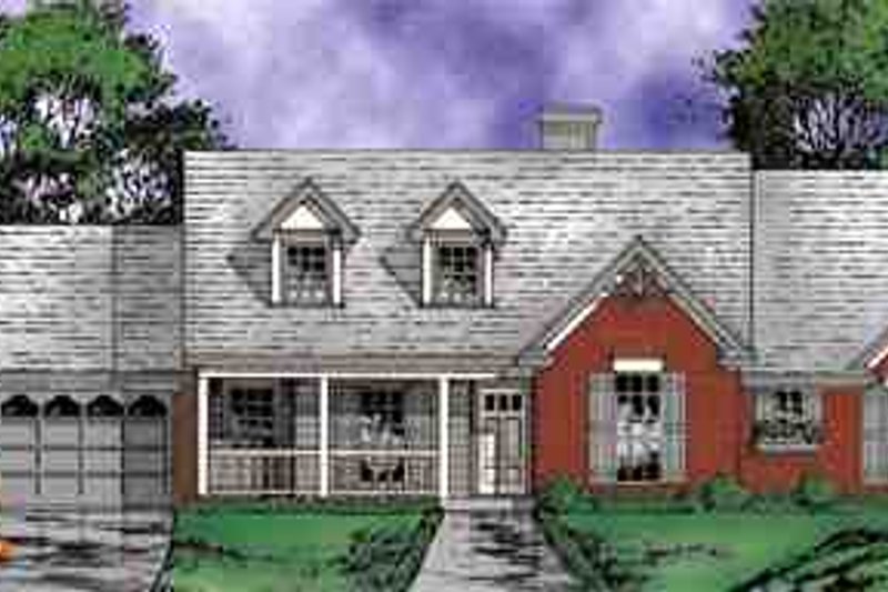 Architectural House Design - Country Exterior - Front Elevation Plan #40-111