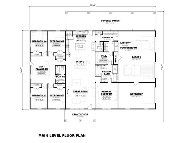 Dream House Plan - Barndominium Floor Plan - Main Floor Plan #1117-4