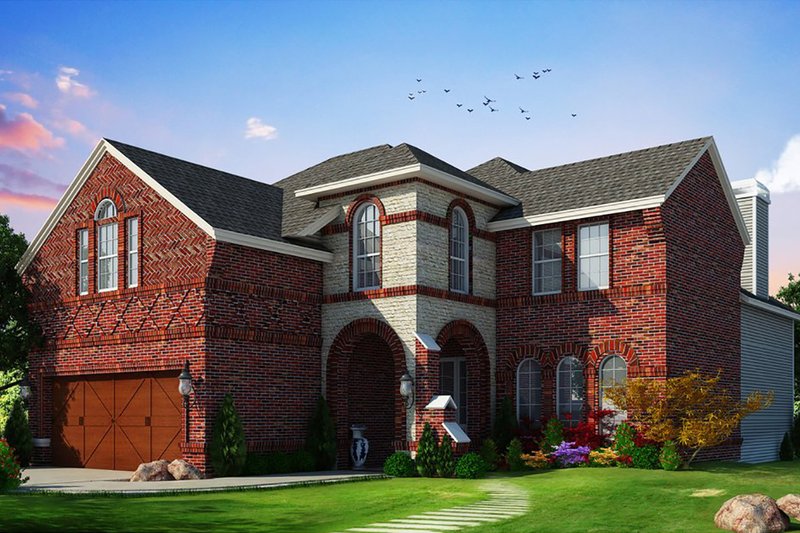 Dream House Plan - European Exterior - Front Elevation Plan #20-2448