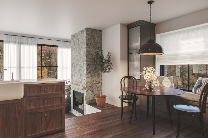 House Design - Interior - Dining Room 1 for European House Plan #23-2824 - 2 bed, 1 bath
