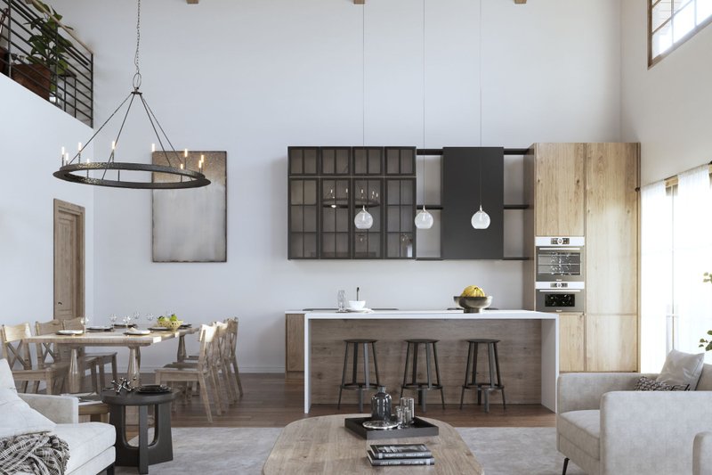 Architectural House Design - Interior - Kitchen for Farmhouse House Plan #54-559 - 3 bed, 2.5 bath