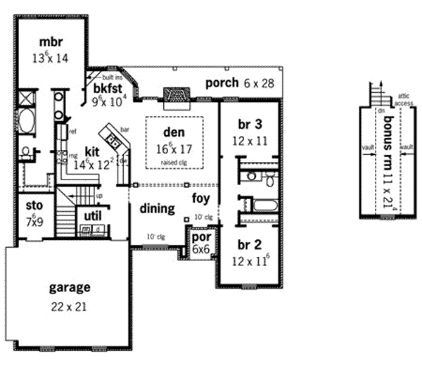 European Floor Plan - Main Floor Plan #16-248