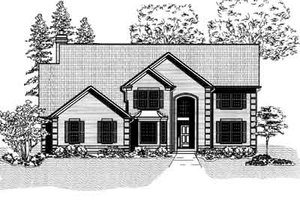 European Exterior - Front Elevation Plan #9-102