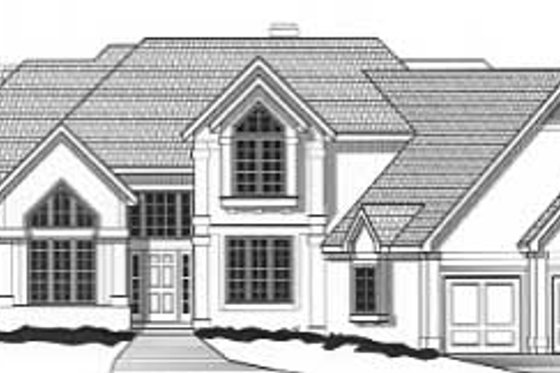 Exterior - Front Elevation for Modern House Plan #67-734 - 5 bed, 4 bath