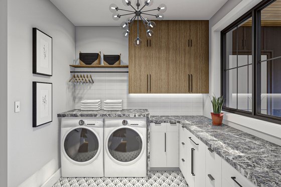 Interior - Laundry for Barndominium House Plan #455-293 - 3 bed, 2.5 bath