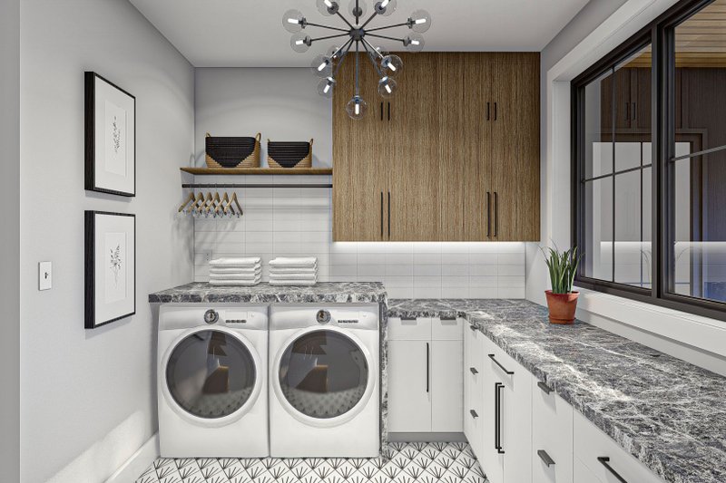 Dream House Plan - Interior - Laundry for Barndominium House Plan #455-293 - 3 bed, 2.5 bath