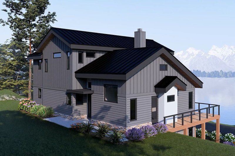 Architectural House Design - Exterior - Rear Elevation 1 for Contemporary House Plan #932-1358 - 4 bed, 3 bath