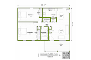 Modern Style House Plan - 2 Beds 1 Baths 912 Sq/Ft Plan #1106-7 