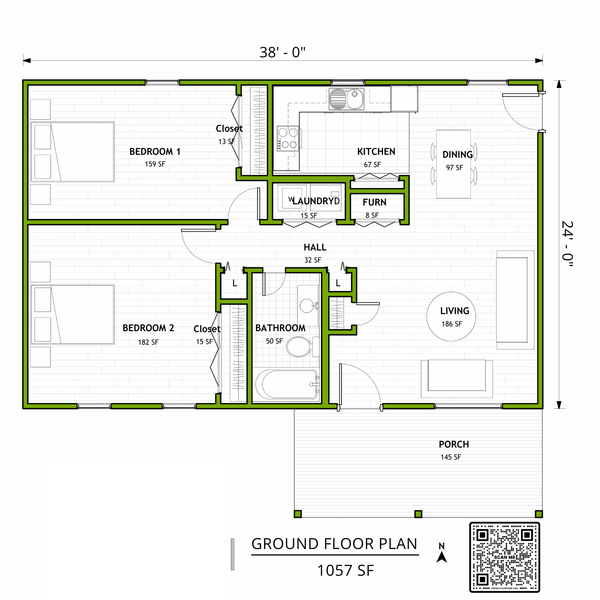 Modern Floor Plan - Main Floor Plan #1106-7