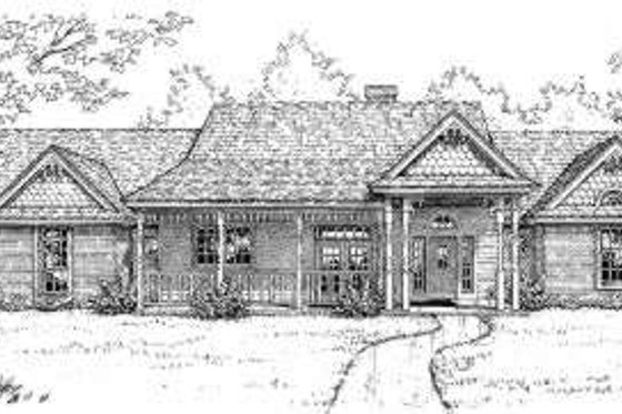 Exterior - Front Elevation for Southern House Plan #310-138 - 4 bed, 2.5 bath