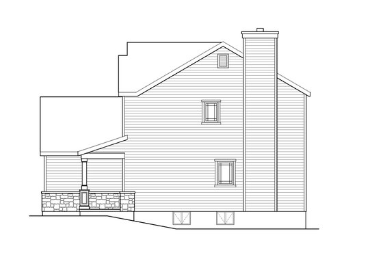 Exterior - Other Elevation for Traditional House Plan #22-641 - 3 bed, 2.5 bath