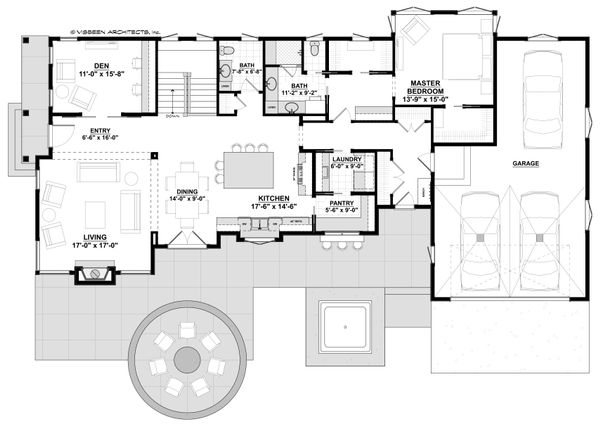 Home Plan - Contemporary Floor Plan - Main Floor Plan #928-311