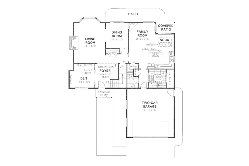 Dream House Plan - Floor Plan - Main Floor for European House Plan #18-8968 - 3 bed, 2.5 bath