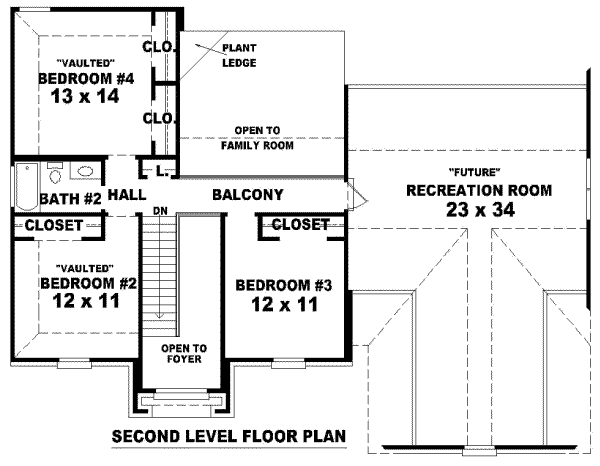 European Floor Plan - Upper Floor Plan #81-851