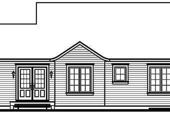 Exterior - Rear Elevation for Cottage House Plan #23-320 - 3 bed, 1 bath