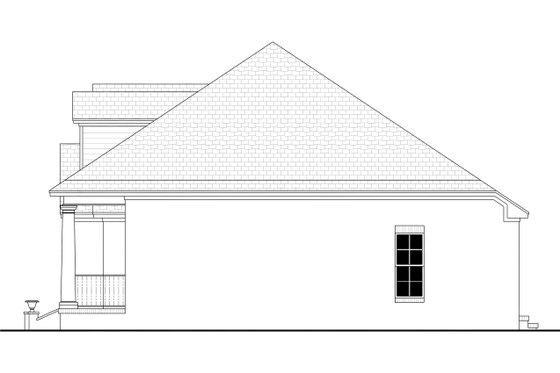 Exterior - Other Elevation 1 for Traditional House Plan #430-13 - 3 bed, 2 bath