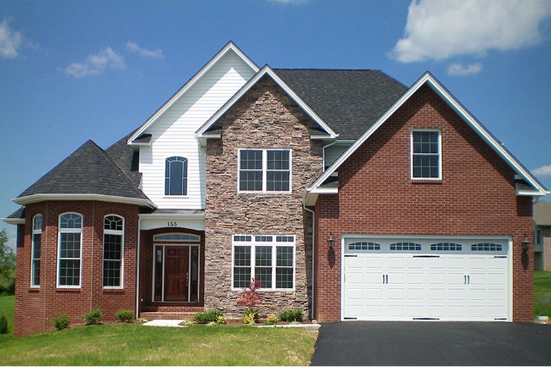Architectural House Design - Modified Front - Loading Garage