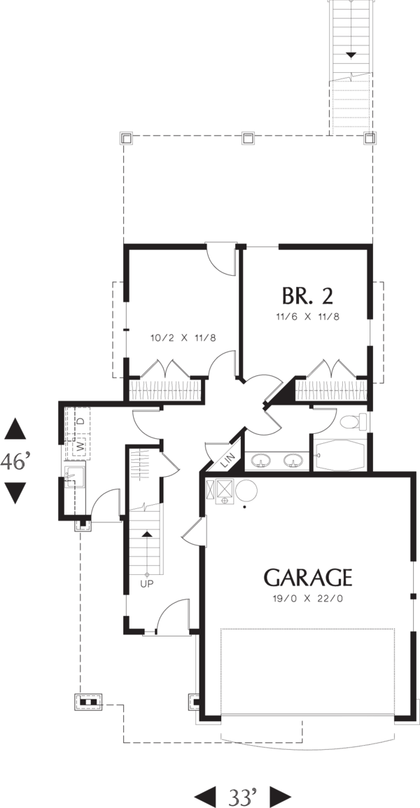 Home Plan - Craftsman Floor Plan - Main Floor Plan #48-573