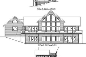 Exterior - Rear Elevation for Modern House Plan #117-135 - 2 bed, 2 bath