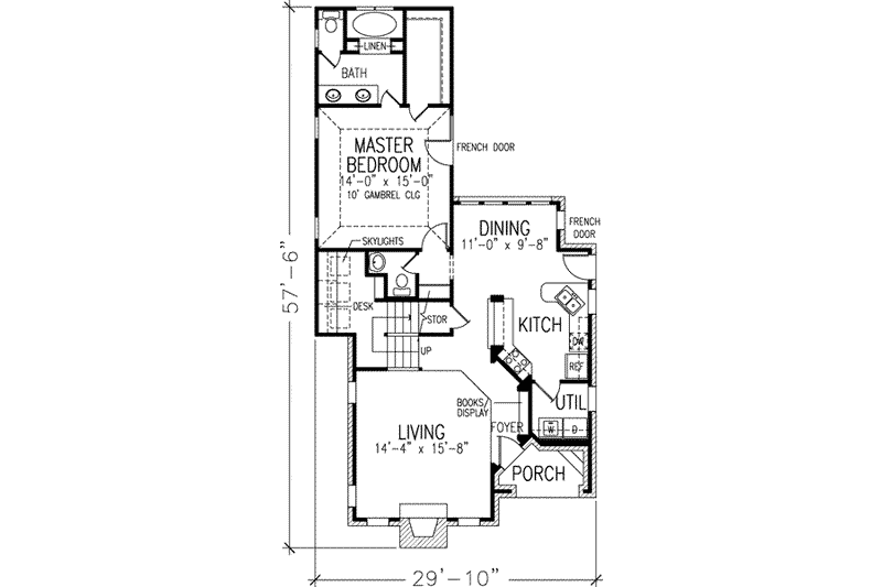 Dream House Plan - Floor Plan - Main Floor for European House Plan #410-327 - 3 bed, 2 bath