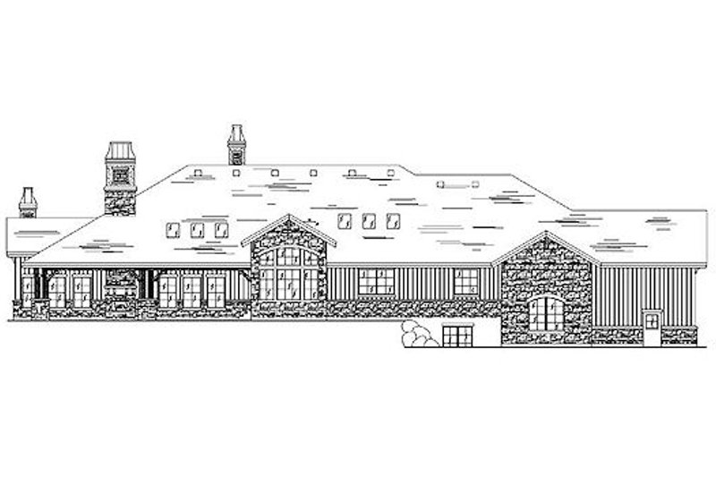 House Design - Exterior - Rear Elevation for European House Plan #5-429 - 5 bed, 4 bath