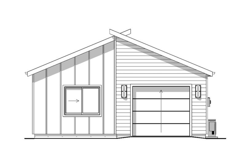 Home Plan - Exterior - Rear Elevation 1 for Modern House Plan #1099-6 - 2 bed, 2 bath