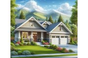 Craftsman Style House Plan - 3 Beds 2 Baths 1400 Sq/Ft Plan #515-48 