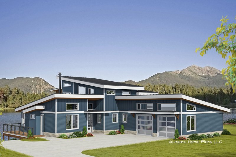 Architectural House Design - Modern Exterior - Front Elevation Plan #932-866