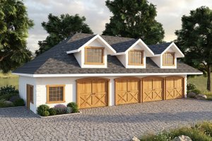 Home Plan - Exterior - Front Elevation for Traditional House Plan #117-1108, 1 bath