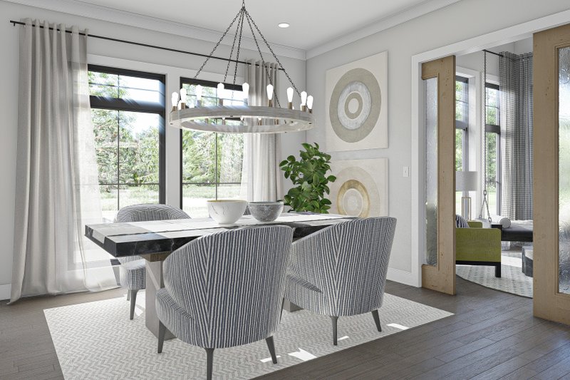 House Design - Interior - Dining Room for Farmhouse House Plan #455-234 - 4 bed, 3.5 bath