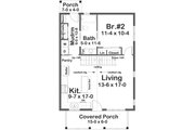 Cabin Style House Plan - 2 Beds 2 Baths 1124 Sq/Ft Plan #126-267 