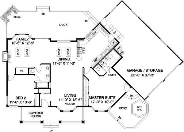 Dream House Plan - Country Floor Plan - Main Floor Plan #60-226