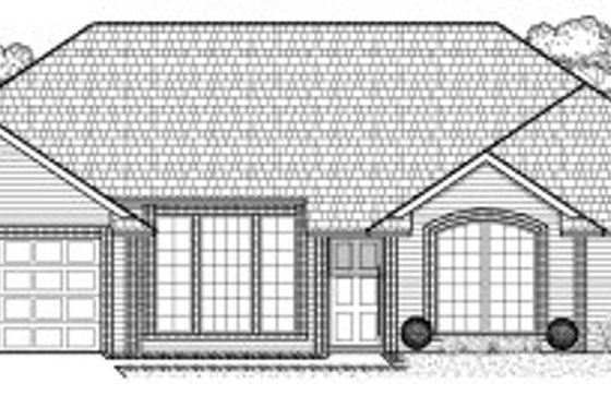 Exterior - Front Elevation for Ranch House Plan #65-356 - 3 bed, 2 bath