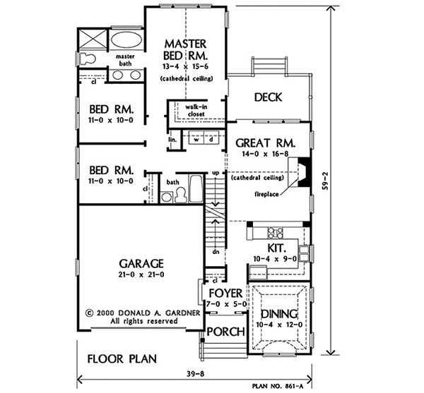 Home Plan - Ranch Floor Plan - Other Floor Plan #929-1097