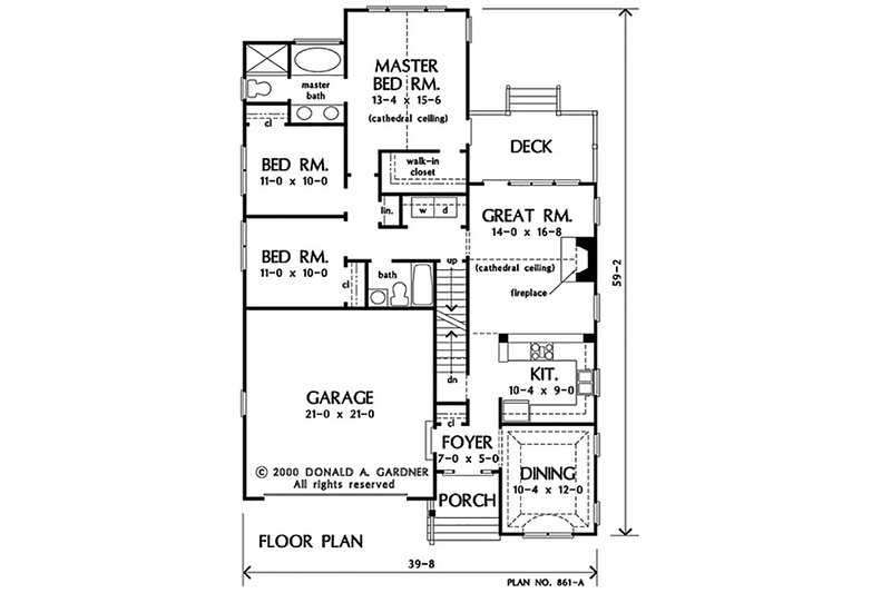 Home Plan - Floor Plan - Other Floor for Ranch House Plan #929-1097 - 3 bed, 2 bath