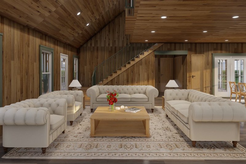 House Blueprint - Interior - Family Room 1 for Country House Plan #17-3450 - 3 bed, 2 bath