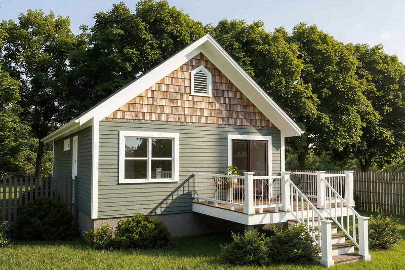 House Blueprint - Exterior - Other Elevation for Bungalow House Plan #79-101 - 2 bed, 1 bath